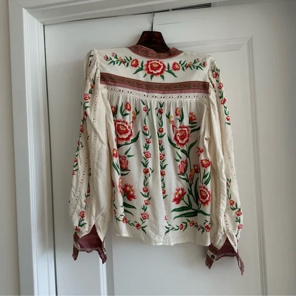 Farm Rio Off-White Ainika Delicate Blouse - Picture 9 of 9